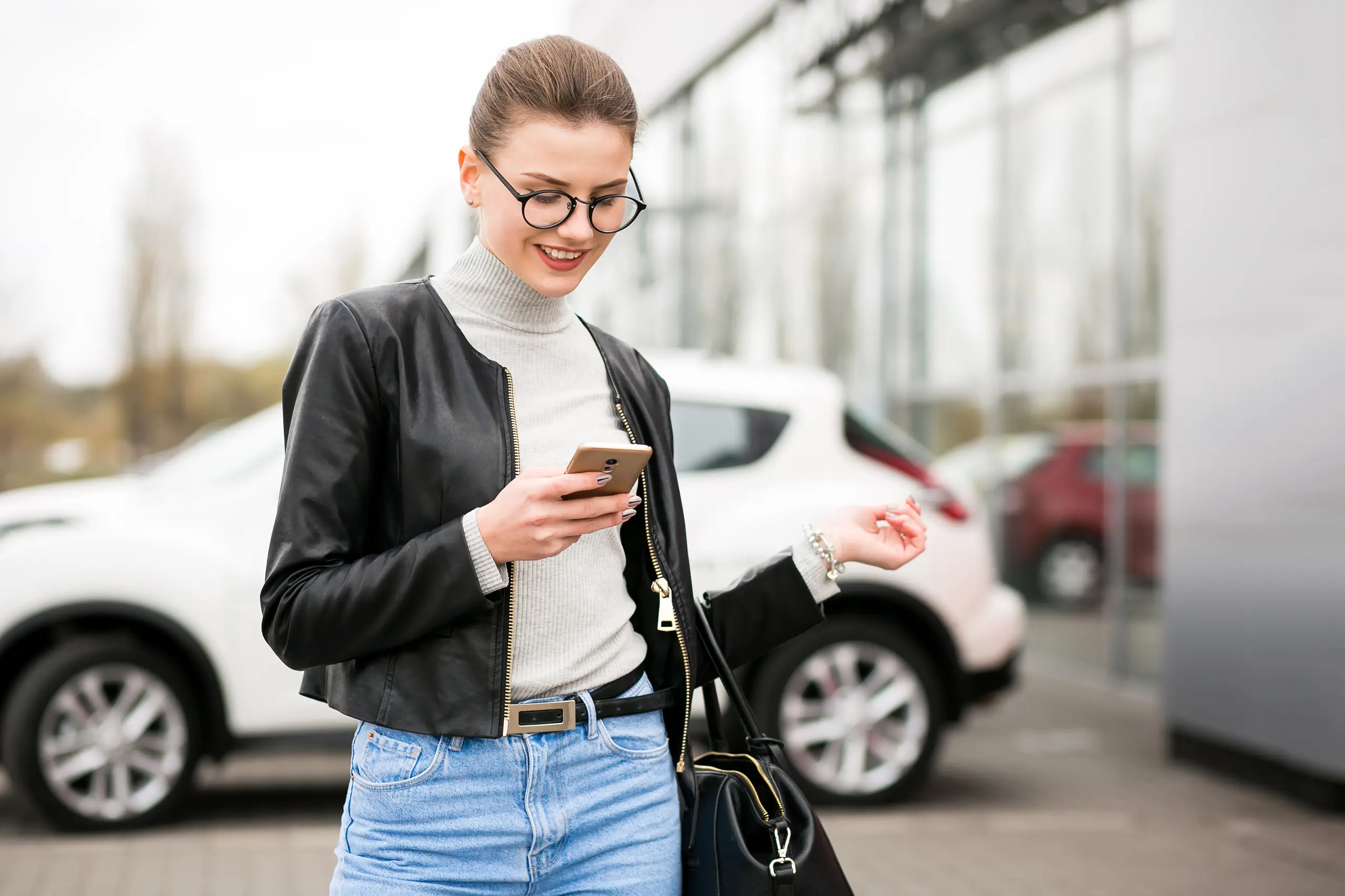 Joyful,African,Couple,Buying,New,Car,Talking,With,Salesman,Testing